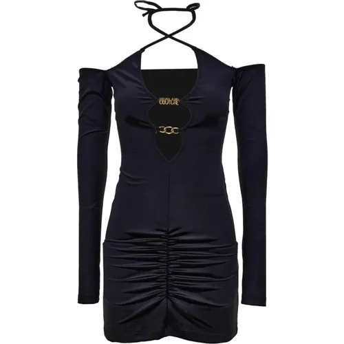 Velvet Stretch Mini Kleid , Damen, Größe: S - Versace Jeans Couture - Modalova