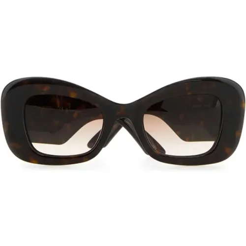 Elegante zweifarbige Acetat-Sonnenbrille , Damen, Größe: ONE Size - alexander mcqueen - Modalova
