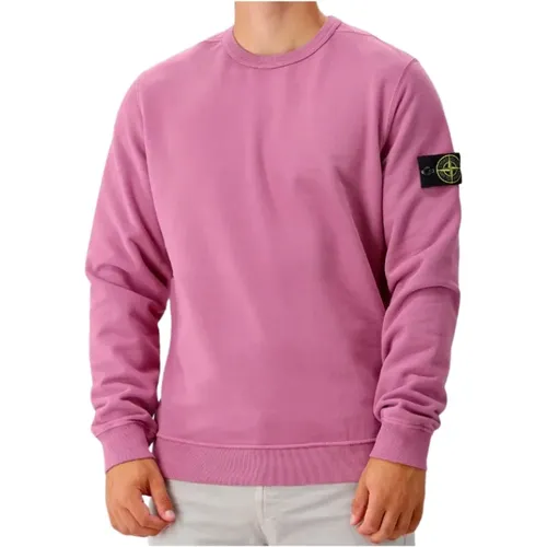 Rose Crewneck Sweater Classic White , male, Sizes: 2XL, XL, L - Stone Island - Modalova