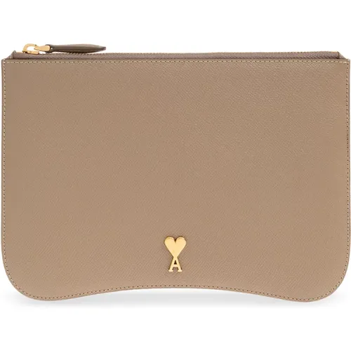 Pouch with logo , unisex, Sizes: ONE SIZE - Ami Paris - Modalova