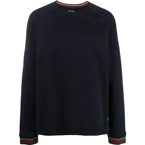 Blauer Pullover mit Kontrastierendem Besatz - Paul Smith - Modalova