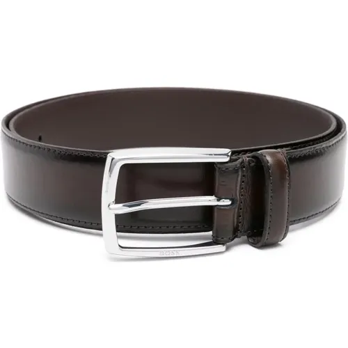Celie-ST leather belt , male, Sizes: 95 CM, 100 CM - Hugo Boss - Modalova