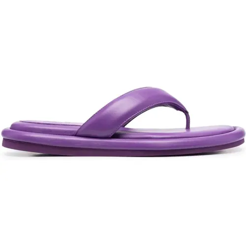 Leather Flip-Flops , female, Sizes: 7 UK, 5 UK, 3 UK, 8 UK, 6 UK, 5 1/2 UK - Gia Borghini - Modalova