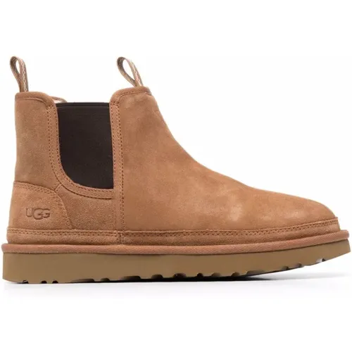 Braune Wildleder Chelsea Stiefeletten , Herren, Größe: 46 EU - Ugg - Modalova