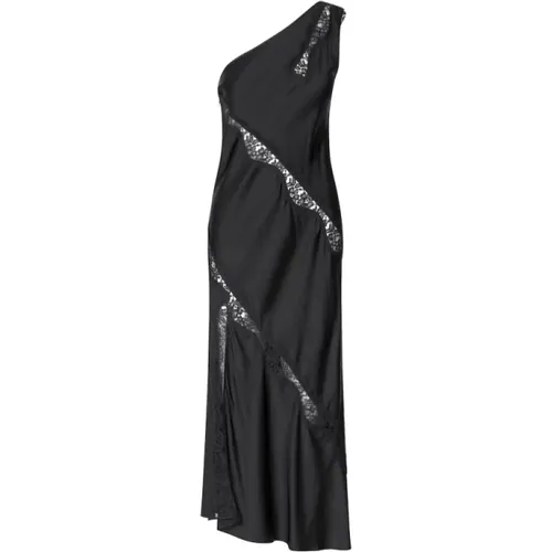 Salacy Satin Midi Kleid mit Spitze , Damen, Größe: M - Samsøe Samsøe - Modalova