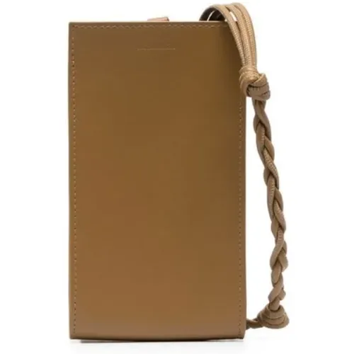 Leather Twisted Strap Wallet Bag , male, Sizes: ONE SIZE - Jil Sander - Modalova