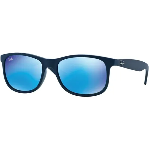 Blaue Rahmen Grüne Spiegel Sonnenbrille , Herren, Größe: 55 MM - Ray-Ban - Modalova