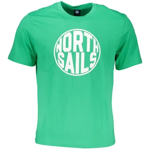 Print Logo Round Neck T-Shirt , male, Sizes: 2XL, XL, 3XL, M, S, L - North Sails - Modalova