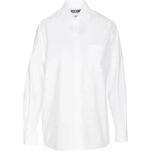 Weißes Hemd Ss24 Stilvolles Design , Damen, Größe: M - Moschino - Modalova