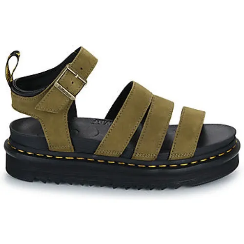 Olive Tumbled Nubuck Sandalen , Damen, Größe: 38 EU - Dr. Martens - Modalova