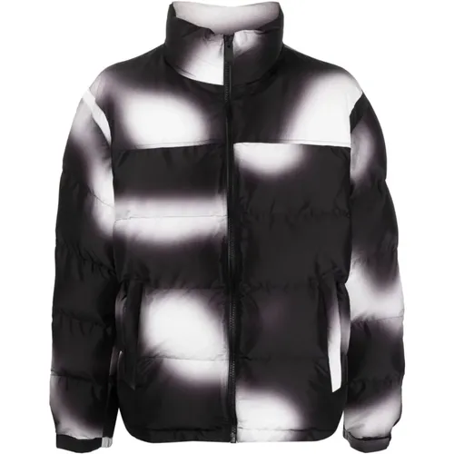Streetwear-inspired Blurred Down Jacket , male, Sizes: M, L, S - Heron Preston - Modalova