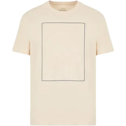 Bio-Baumwolle Bedrucktes T-Shirt , Herren, Größe: L - Armani Exchange - Modalova