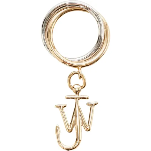 Gold & Platinum Double Anchor Ring , male, Sizes: S/M, M/L - JW Anderson - Modalova