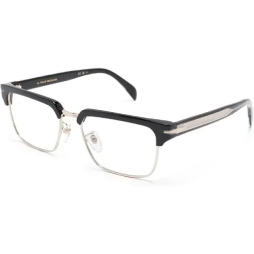 Gold Optical Frame with Original Case , male, Sizes: 54 MM - Eyewear by David Beckham - Modalova