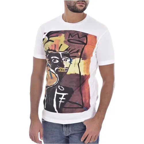 Baumwoll-Print Africa T-Shirt - , Herren, Größe: 2XL - Dsquared2 - Modalova