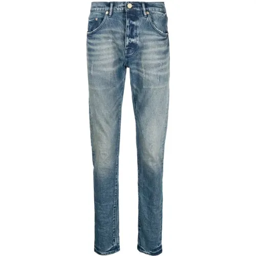 Mid Indigo Western Slim-fit Jeans , Herren, Größe: W36 - Purple Brand - Modalova