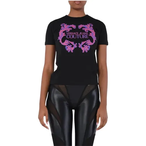 T-Shirts , Damen, Größe: S - Versace Jeans Couture - Modalova
