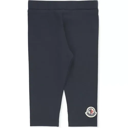 Blaue Baby Baumwoll Leggings Elastischer Bund - Moncler - Modalova