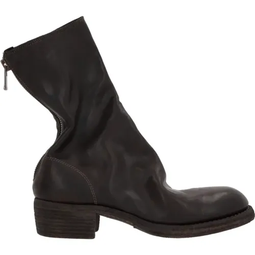 Leather Zipper Ankle Boots , female, Sizes: 5 1/2 UK, 3 UK, 8 UK, 5 UK, 7 UK - Guidi - Modalova