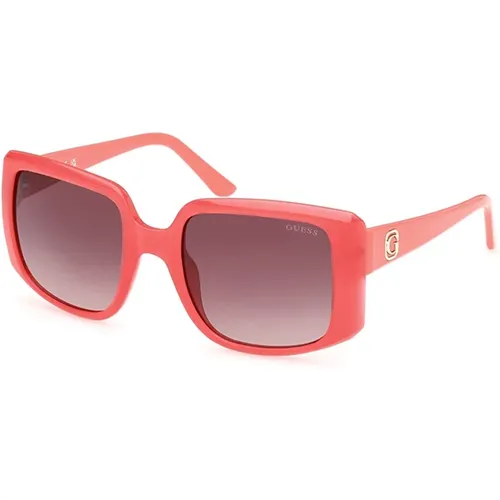 Stilvolle Sonnenbrille in /Braun Verlauf,Stilvolle Sonnenbrille Braun Verlaufslinse,Schwarze Sonnenbrille Stilvolles Modell - Guess - Modalova