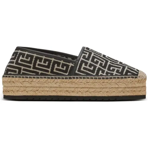 Espadrilles Alex mit Jacquard-Monogramm , Herren, Größe: 41 EU - Balmain - Modalova