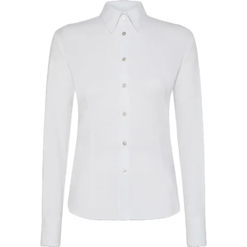 Damen Weißes Synthetikshirt , Damen, Größe: 2XS - RRD - Modalova