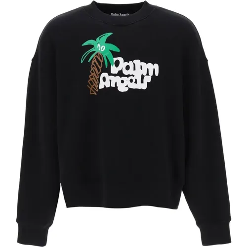 Sketchy Logo Sweatshirt Palm Angels - Palm Angels - Modalova