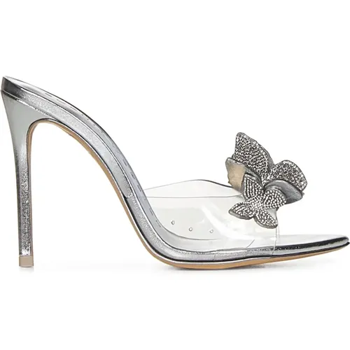 Silver Crystal Butterfly Sandals , female, Sizes: 4 1/2 UK, 5 UK, 4 UK, 5 1/2 UK - Sophia Webster - Modalova