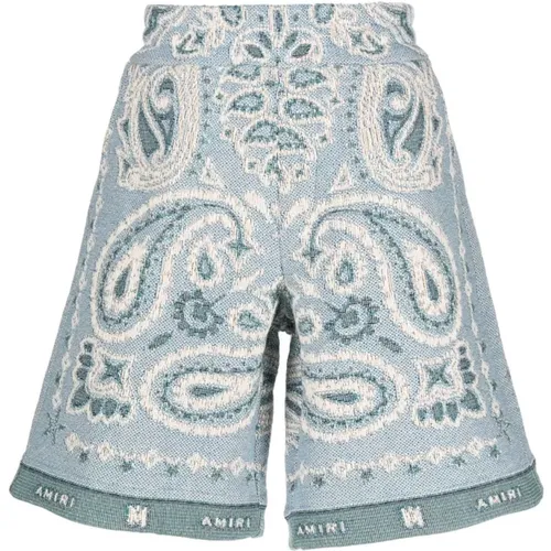 Paisley-Embroidered Shorts , male, Sizes: L - Amiri - Modalova