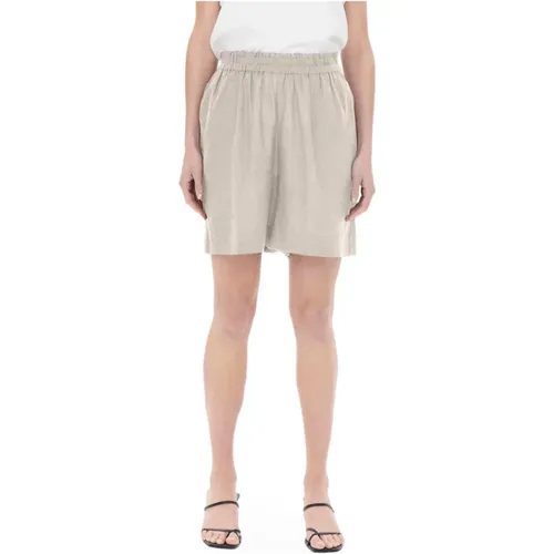 Linen-Viscose Shorts , female, Sizes: XS, XL - Only - Modalova
