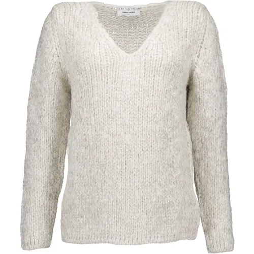 Light Grey Sweaters , female, Sizes: M, L, XL - Gran Sasso - Modalova