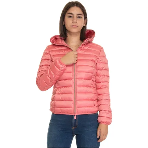 Quilted Hooded Jacket , female, Sizes: L - Save The Duck - Modalova