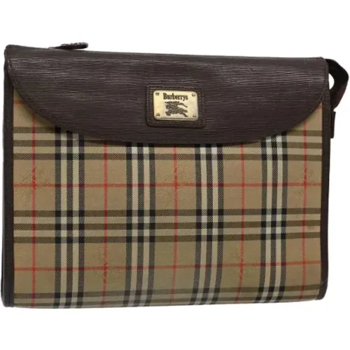 Pre-owned Canvas clutches , female, Sizes: ONE SIZE - Burberry Vintage - Modalova