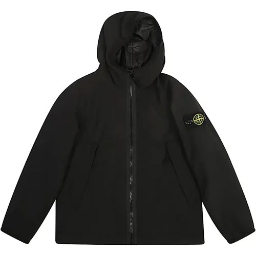 Schwarze Parka Jacke für Jungen - Stone Island - Modalova