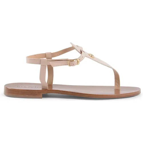 Tropische Print Leder Sandalen , Damen, Größe: 36 EU - Dee Ocleppo - Modalova