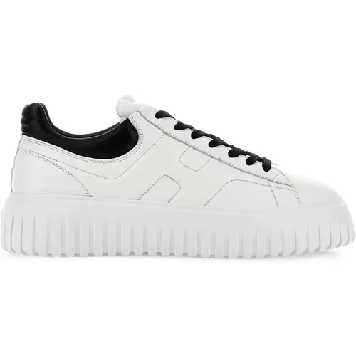 Stripes Leather Sneakers , male, Sizes: 8 1/2 UK, 10 1/2 UK, 9 1/2 UK, 8 UK, 5 UK, 10 UK, 6 UK, 9 UK, 5 1/2 UK - Hogan - Modalova