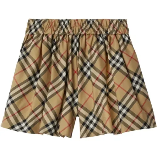 Kinder Shorts, Baumwollhose mit Vintage Check - Burberry - Modalova