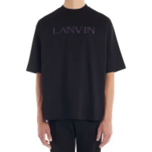 Schwarze Oversized T-Shirts und Polos , Herren, Größe: S - Lanvin - Modalova