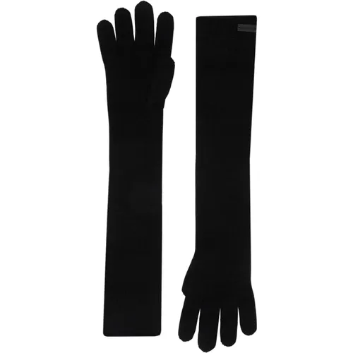 Cashmere Gloves , female, Sizes: 7 1/2 IN, 7 IN - Saint Laurent - Modalova
