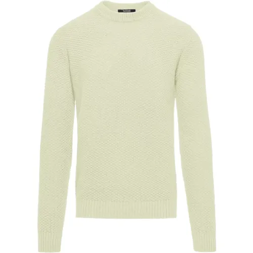 Cotton-Wool Knit Round Neck Pullover , male, Sizes: 2XL, M, S, 3XL, XS, XL, L - BomBoogie - Modalova