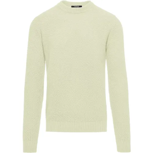 Cotton-Wool Knit Round Neck Pullover , male, Sizes: M - BomBoogie - Modalova