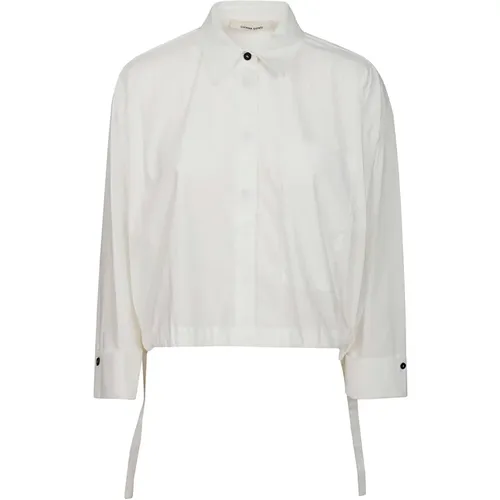 Cotton Long-Sleeved Shirt with Collar , female, Sizes: M, S, XS - Liviana Conti - Modalova