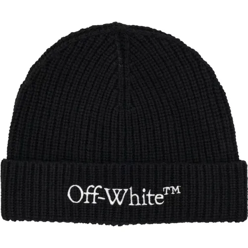 Schwarz Weiß Gestrickte Mütze AW24,Schwarze Hüte und Mützen für Männer - Off White - Modalova