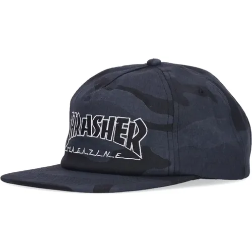 Flat Brim Snapback Cap /Camo , unisex, Sizes: ONE SIZE - Thrasher - Modalova