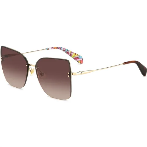 Gold/Brown Shaded Ariella Sunglasses , female, Sizes: 58 MM - Kate Spade - Modalova