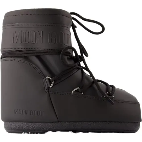 Schwarze Synthetische Stiefeletten , Damen, Größe: 39 EU - moon boot - Modalova