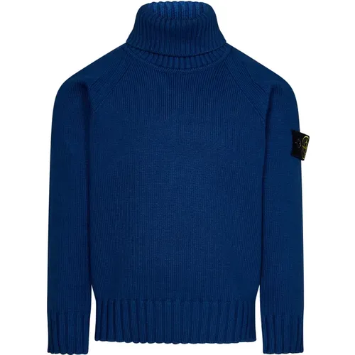 Blaue Pullover Stone Island - Stone Island - Modalova