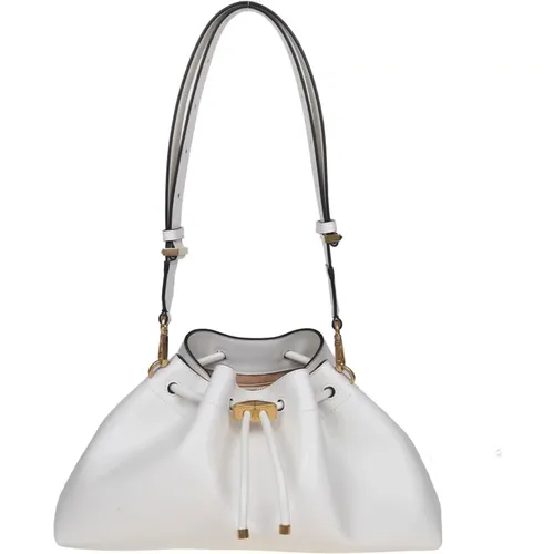 Leather Shoulder Bag Latte/Gold Faceted Diamond , female, Sizes: ONE SIZE - Jimmy Choo - Modalova