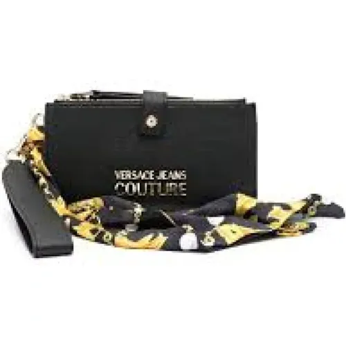 Wallet with Wrist Strap and Detachable Scarf , female, Sizes: ONE SIZE - Versace Jeans Couture - Modalova