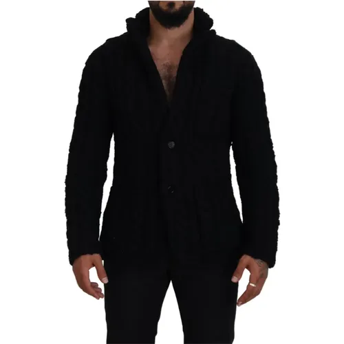 Luxury Knit Cardigan , male, Sizes: XS - Dolce & Gabbana - Modalova